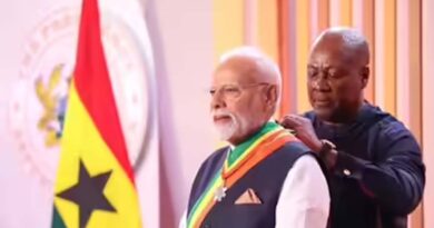 प्रधानमंत्री मोदी को घाना के सर्वोच्च राष्ट्रीय सम्मान से किया सम्मानित